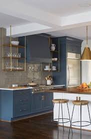 navy blue kitchen trend ideas domino