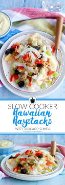 slow cooker hawaiian haystacks w