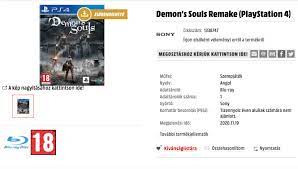 demon s souls remake listed for ps4 by