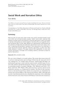 pdf social work and narrative ethics