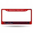 Boston Red Sox World Series 2018 Anodized Red License Plate Frame