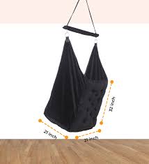 the fabric swing in black colour at