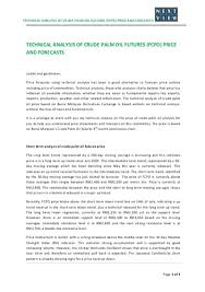 Technical Analysis Of Crude Palm Oil Futures Fcpo Price