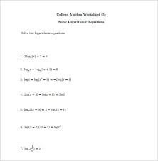 8 College Algebra Worksheet Templates