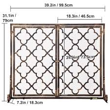 Vevor 2 Panel Fireplace Screen 39 X 31