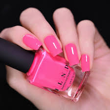 striking neon pink cream nail polish