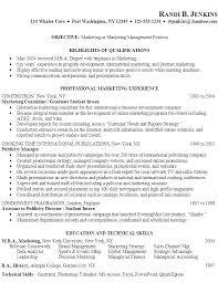 Examples Of Marketing Resumes Objective If You Want To Become A Good
