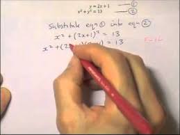 Simultaneous Equations Quadratic