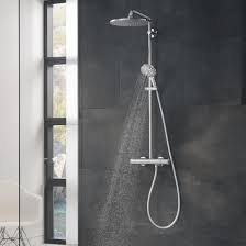 A beautiful shower backed by a lifetime guarantee. Grohe Rainshower Smartactive 310 Shower System Chrome 26647000 Reuter