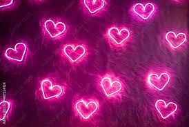 neon pink on white fur valentine