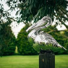 Golden Eagle Garden Sculpture By