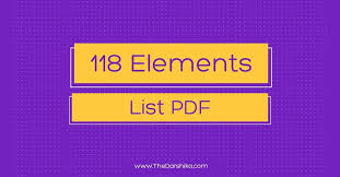 118 elements list pdf 2024