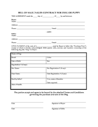 Puppy Agreement Form Fill Online Printable Fillable Blank