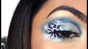 christmas icy blue snowflake makeup