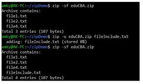 linux zip multiple files how to zip