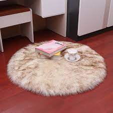 round rug faux fur sheepskin rug