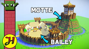 Minecraft Tutorial Motte Bailey Castle Survival Village Part 1 2