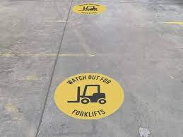 warehouse floor markings safety signs