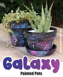 Galaxy Painted Pot The Craft Train