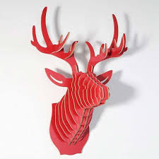 stag head woodcraft construction kit 3d