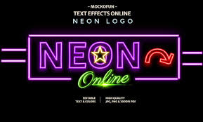 neon font generator mockofun