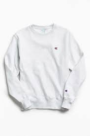 Grey Hoodies Sweatshirts Champion Mens Reverse Weave Fleece Crew Neck Sweatshirt Light Grey Harvey Zipkin
