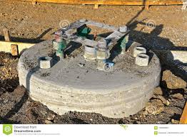 Concrete Base To Hold A Traffic Light Signal Stock Image