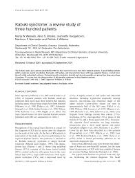 pdf kabuki syndrome a review study of