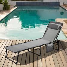 Veikous Outdoor Folding Chaise Lounge