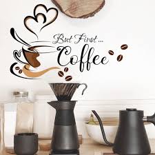 Removable Coffee Cup Art Wall Sticker