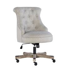 Lysette desk chair black #deskchair. Linon Sinclair Wood Upholstered Office Chair In Light Gray 178403ltgry01u