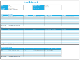 excel health record tracking log