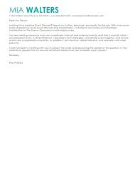 Best Event Planner Cover Letter Examples Livecareer