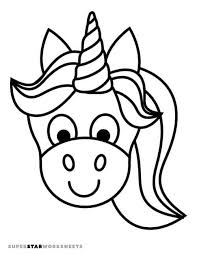 unicorn template superstar worksheets