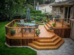 Wooden Deck Designs Backyard Patio