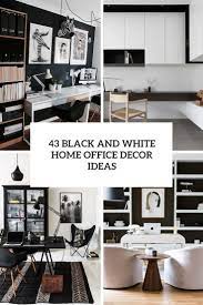 black and white home office decor ideas