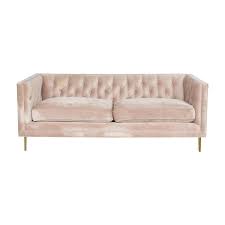 anthropologie rosewood tufted sofa