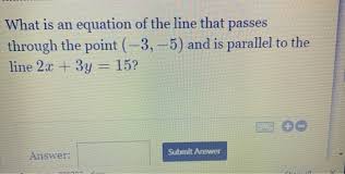 Solved What Is An Equation Of The Line
