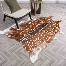 rodeo fawn hide rug 150x200cm brown
