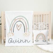 rainbow baby boy crib bedding set
