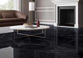 best black marble floor living room