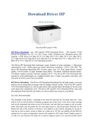 Impressora laserjet p1102w não imprime, 3. Driver Hp Download By Download Software Issuu