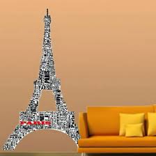 wall stickers the eiffel tower words