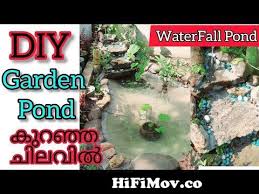 fish pond at home with water fall