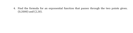 Formula For An Exponential Function
