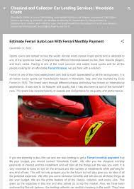 Check spelling or type a new query. Estimate Ferrari Auto Loan With Ferrari Monthly Payment By Woodsidecreditca Issuu