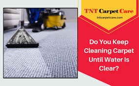 do you keep cleaning carpet until water