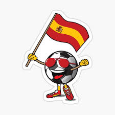 Spain national football team logo with national flag in the backdrop. Spanish National Team Stickers Redbubble