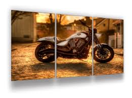Quadro Mosaico 90x40cm Mob134 3pçs Moto
