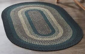 eco friendly oval braided rug green